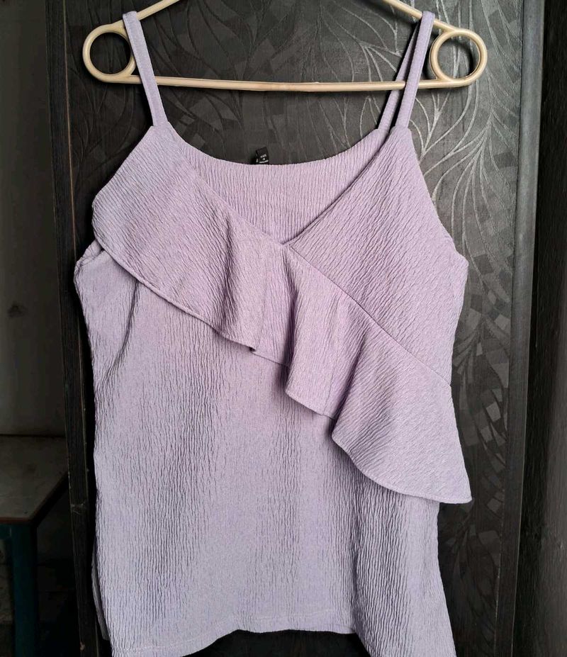 Lavender Ruffle Cami Top