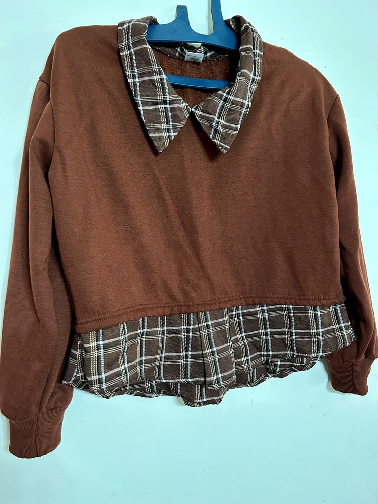 Checked Crop top