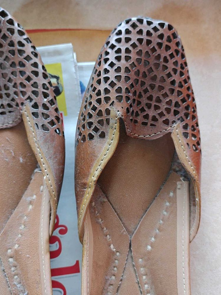 Brown Leather Juttis from Amritsar