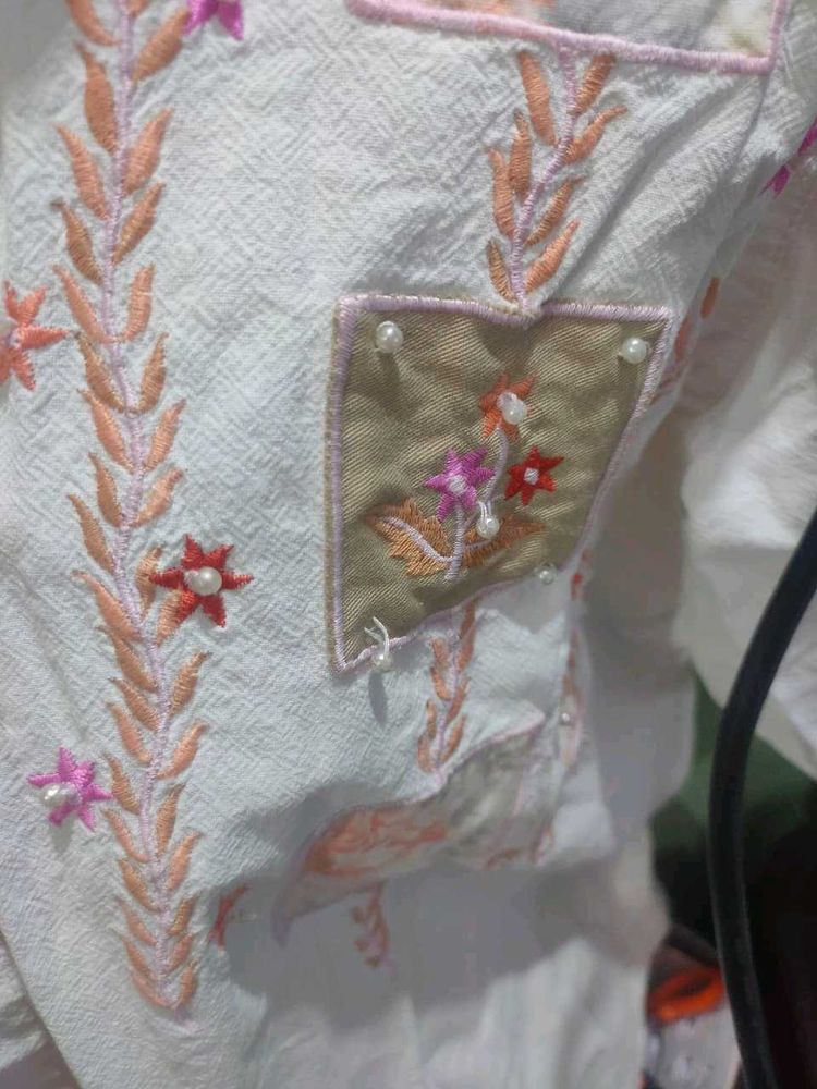 Embellished White shirt