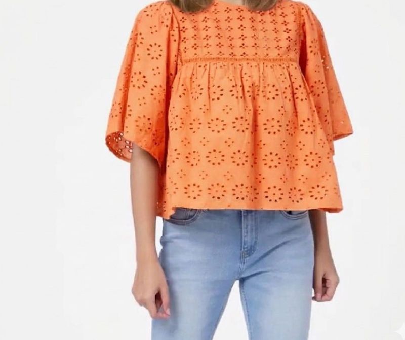 Vibrant Eyelet Top