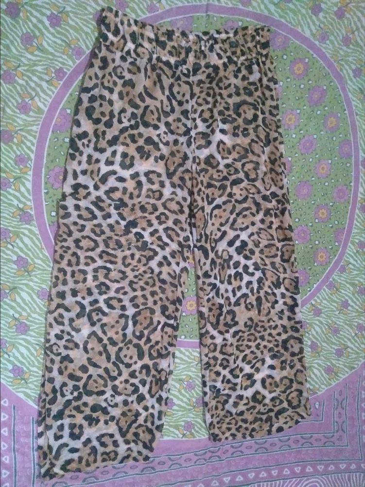 Leopard Print Palazzo Pants