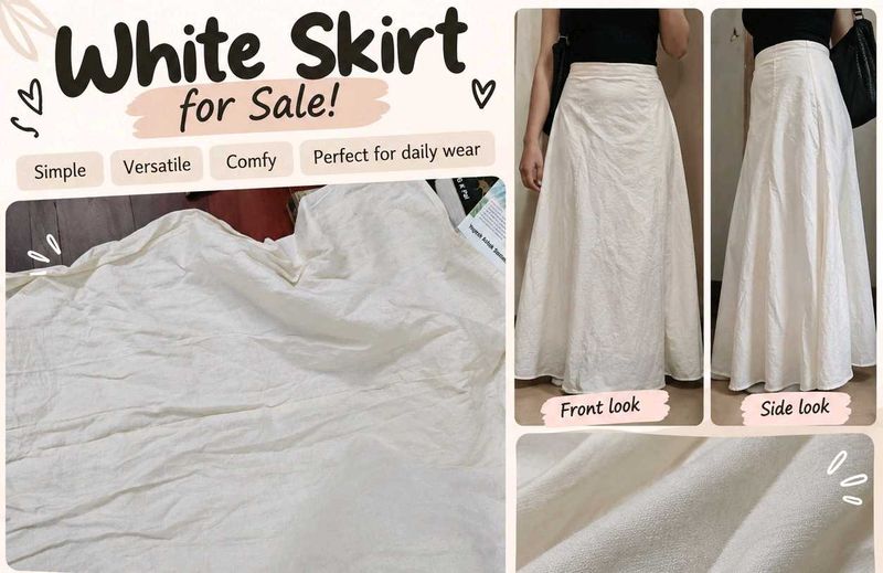 Elegant White Maxi Skirt