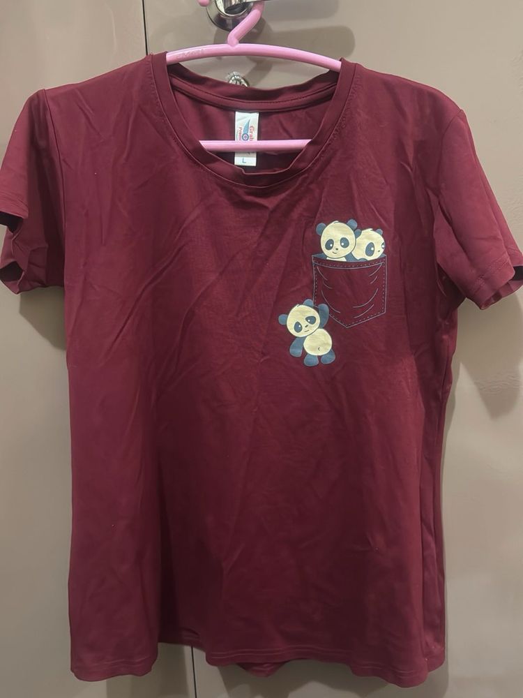 Cute Panda Pocket Tee