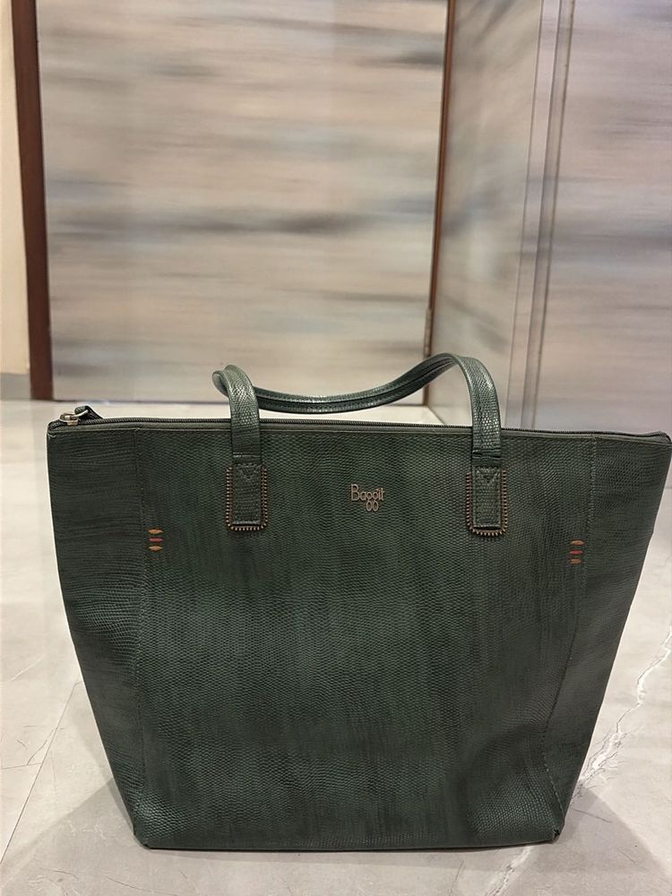 Stylish Dark Green Tote Bag