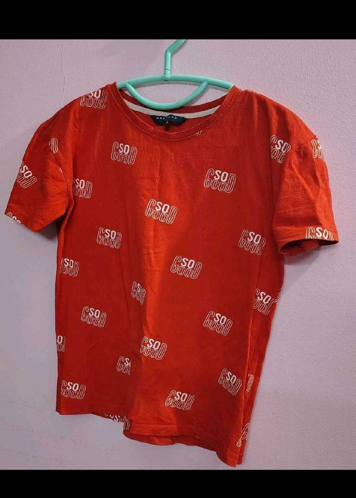 Red Graphic Print T-Shirt