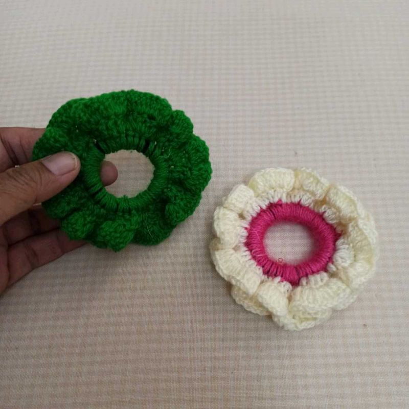 Hand Crocheted Scrunchies (pair)