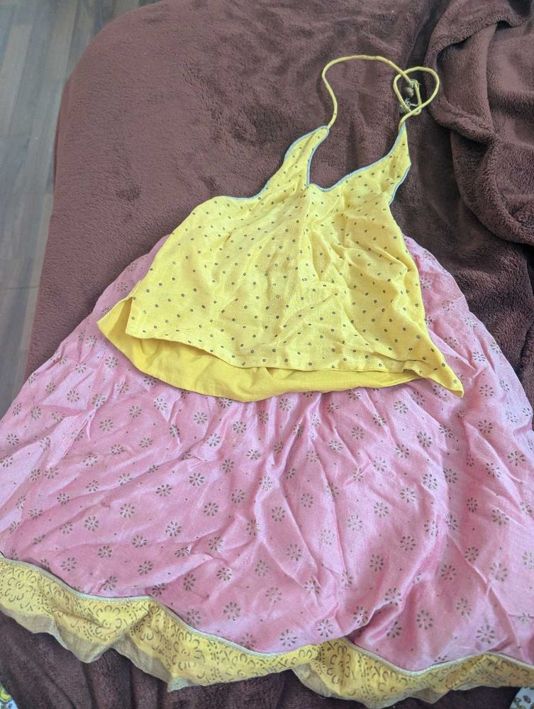 Fabindia infant lehenga set