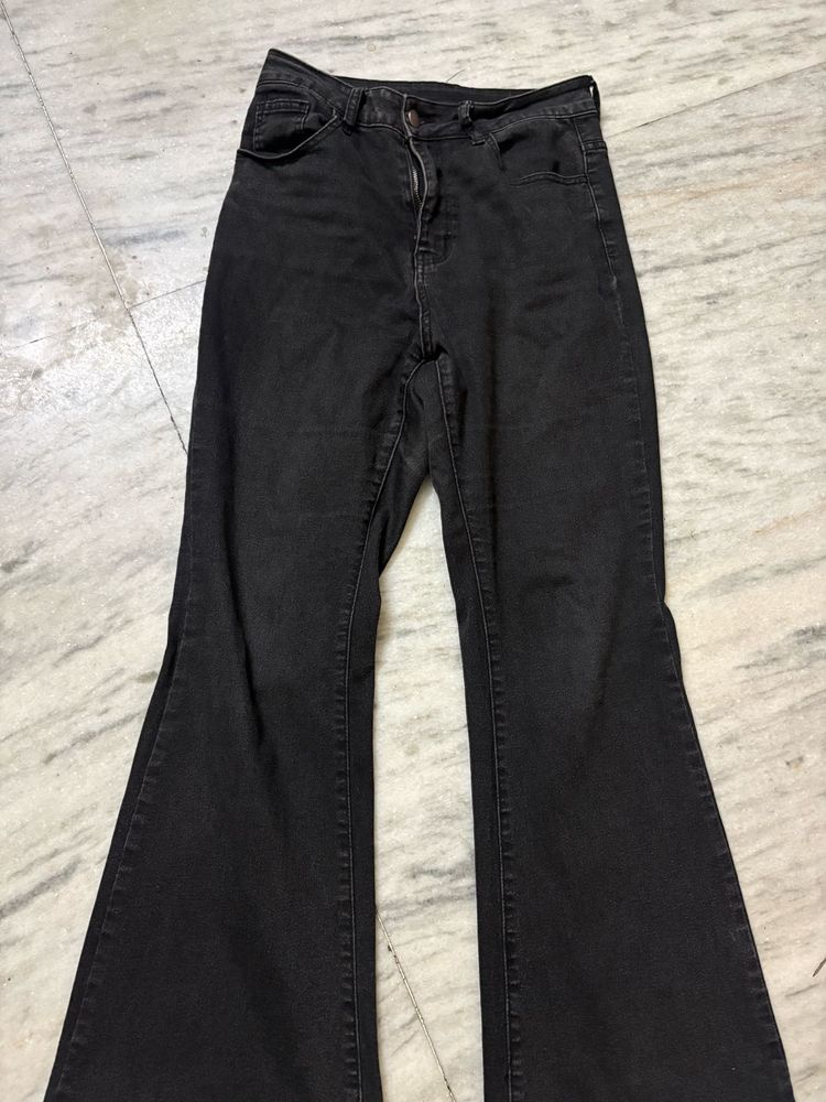 Women's Black Flare Jeans