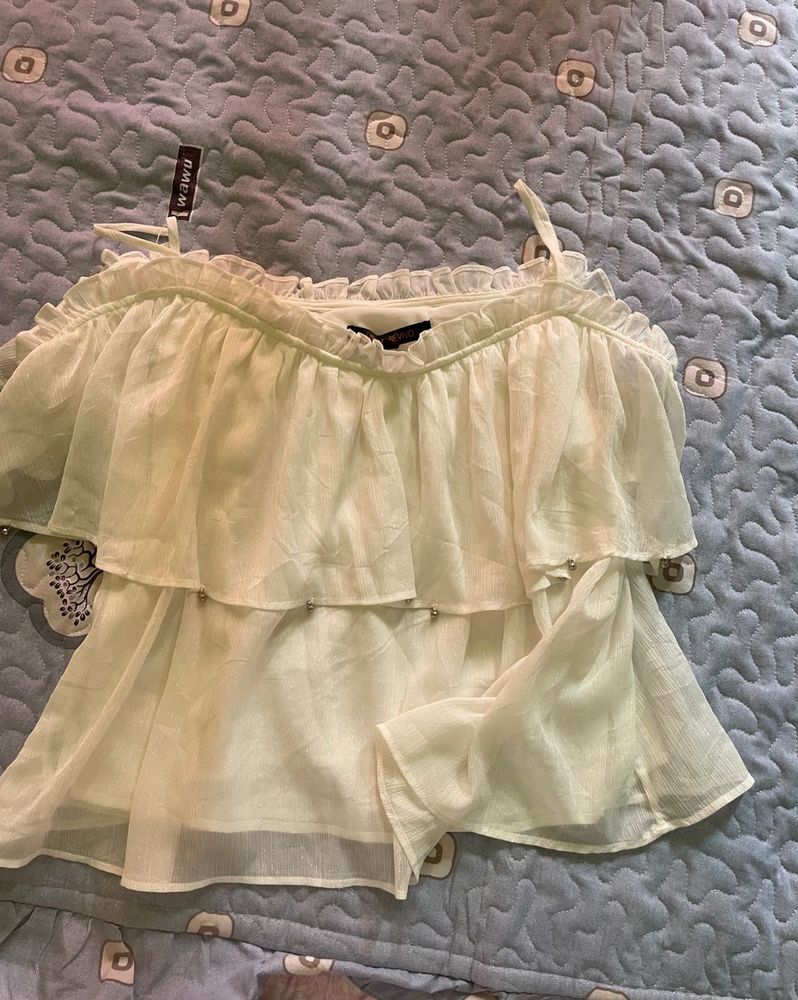 Flowy Ruffled Off-Shoulder Top