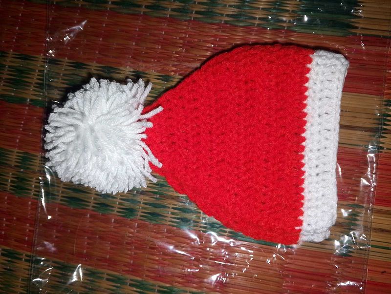 Cute crochet kitten/ puppy Christmas Cap