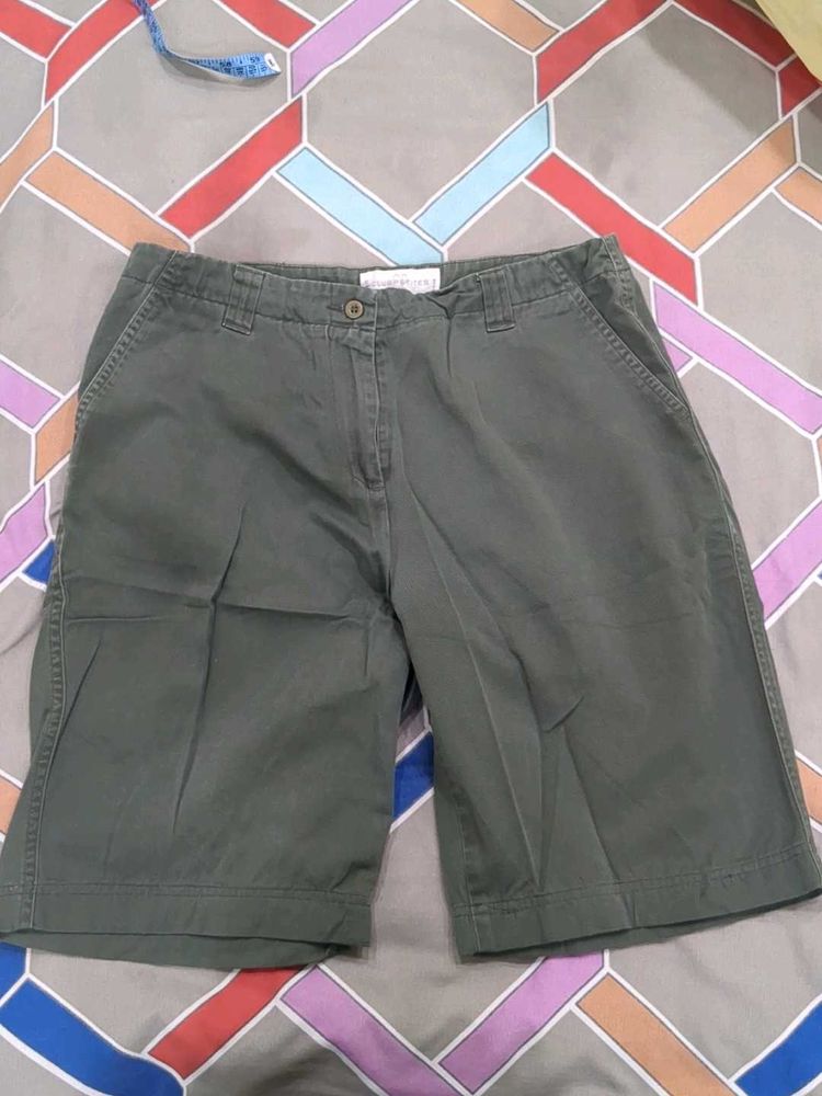 Olive Green Cargo Shorts