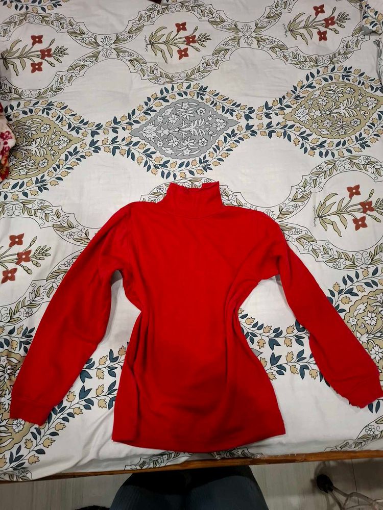 Red Turtleneck Sweater
