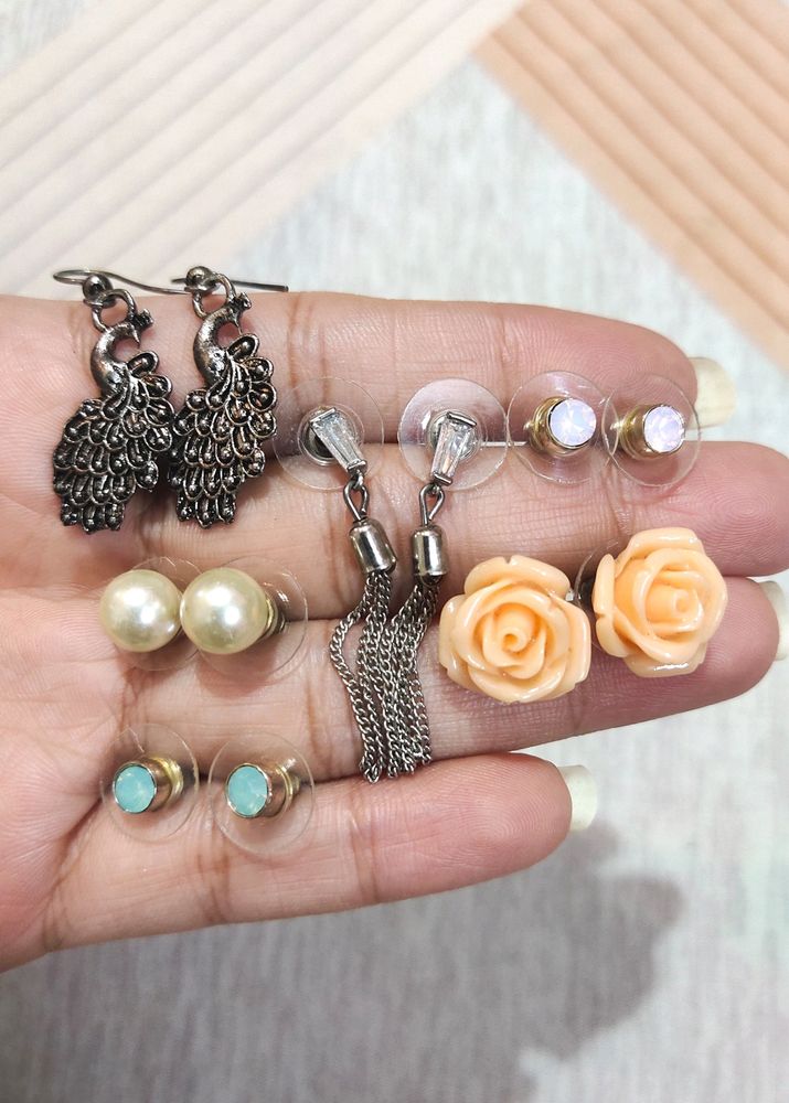 7 Pairs Of Earrings