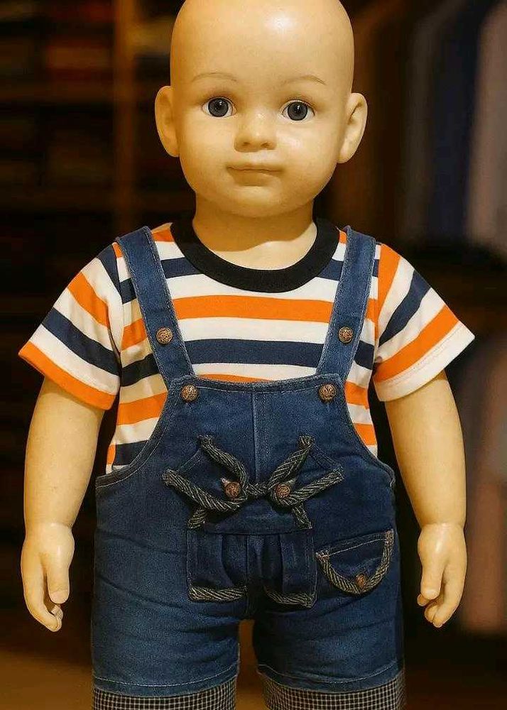 Cute Baby Overalls Dungree Set