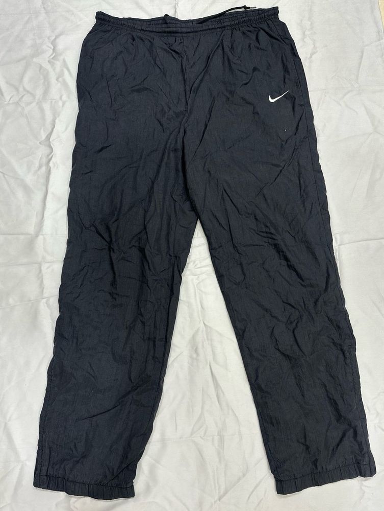 Nike Black Vintage Windbreaker Track Pants | Baggy