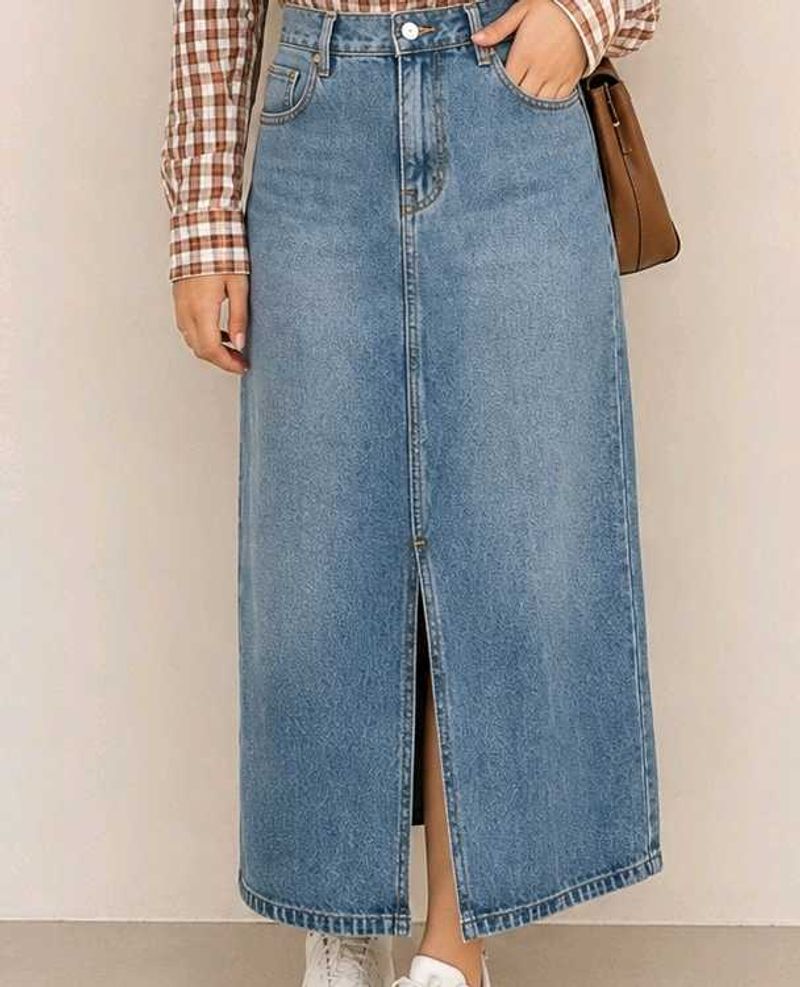 Denim Maxi Skirt