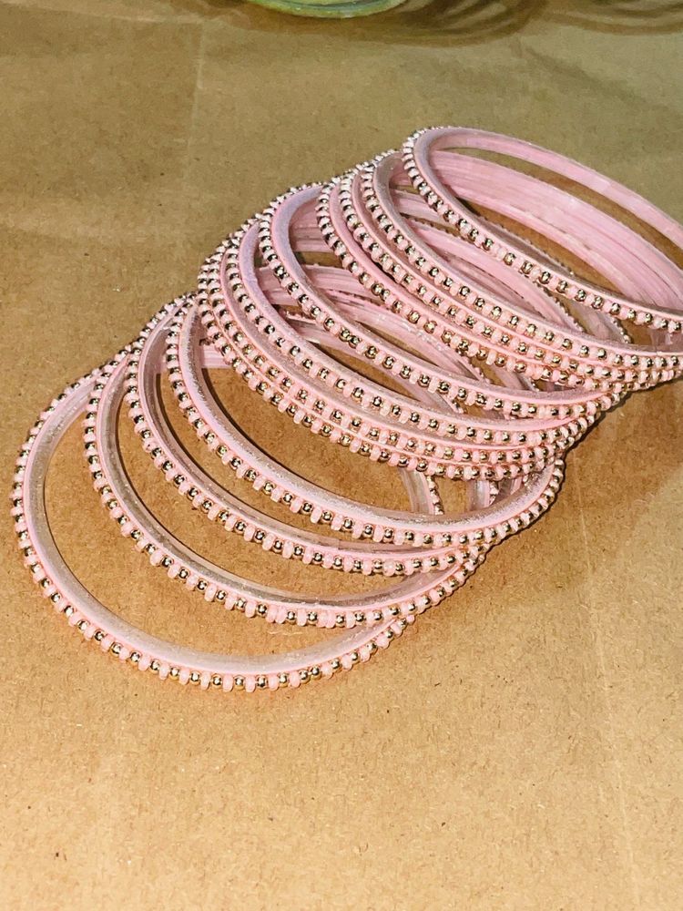 Pretty Pink Stackable Bangles.set of 12