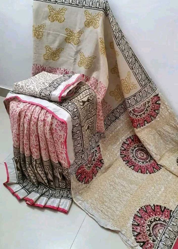 BRAND NEW COTTON LINEN Saree