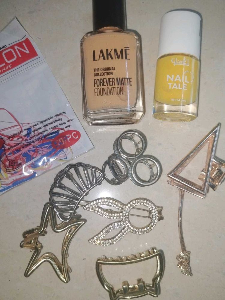 Assorted Hair Clips &amp; Makeup Lot