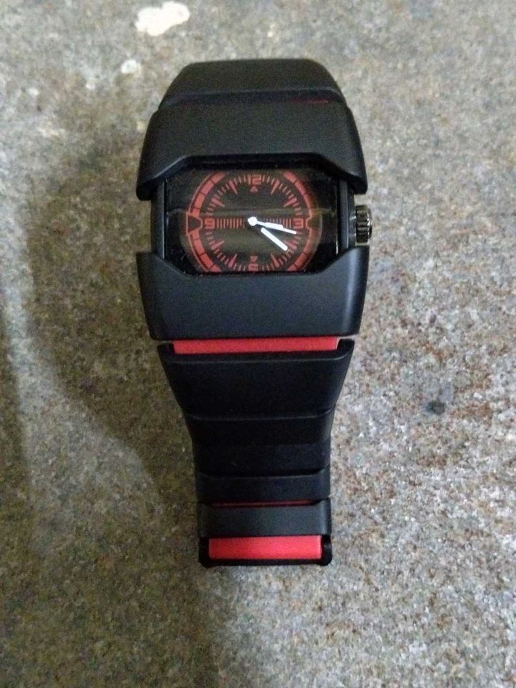 NIKE trending watch black and red strap