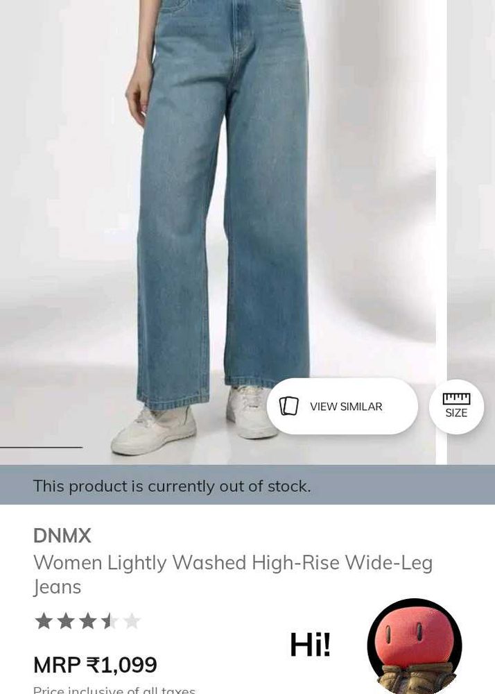 Women Light Washed High Rise Jeans