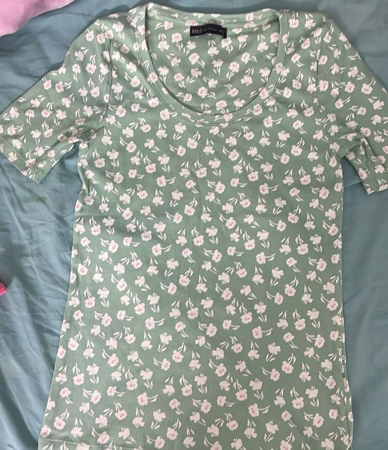 Marks And Spencer Floral Print Tee