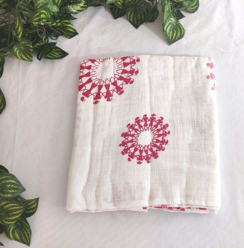White Printed Table Cloth