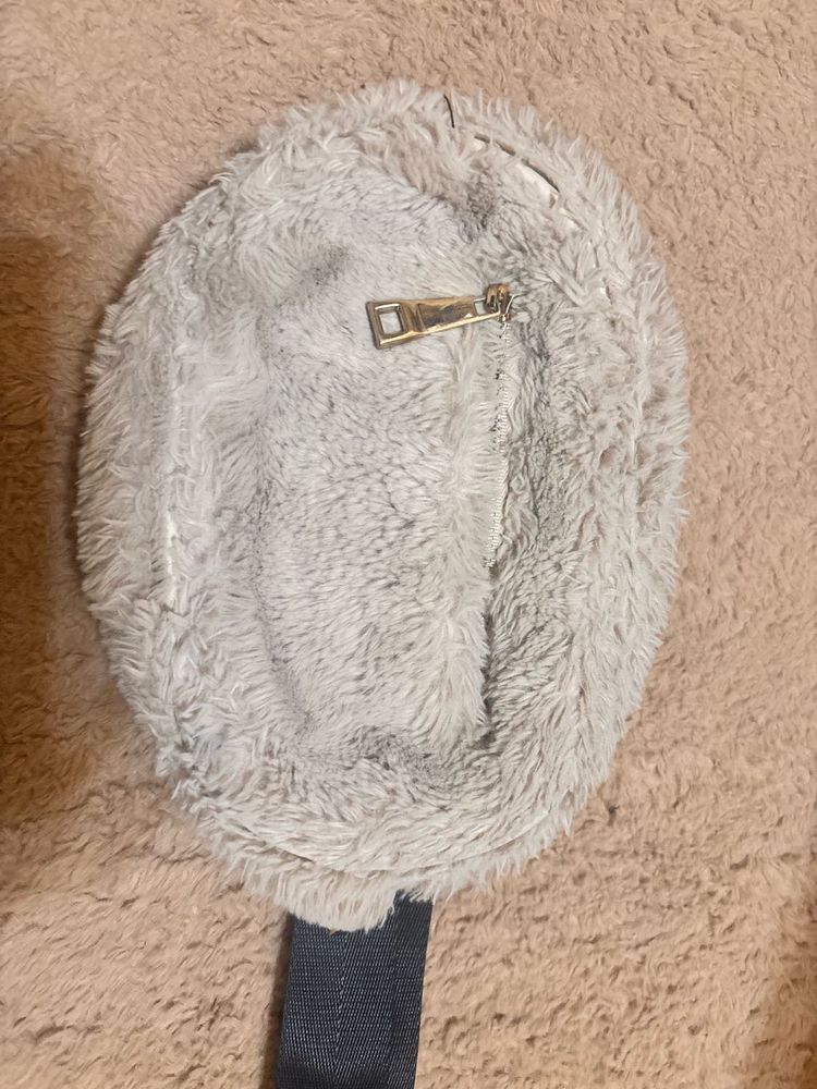 Cozy Faux Fur Round Crossbody Bag