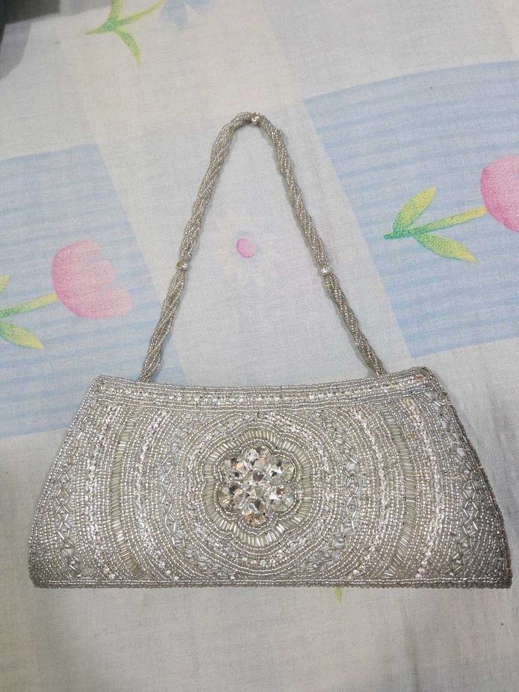 Elegant Beaded Evening Clutch Bag