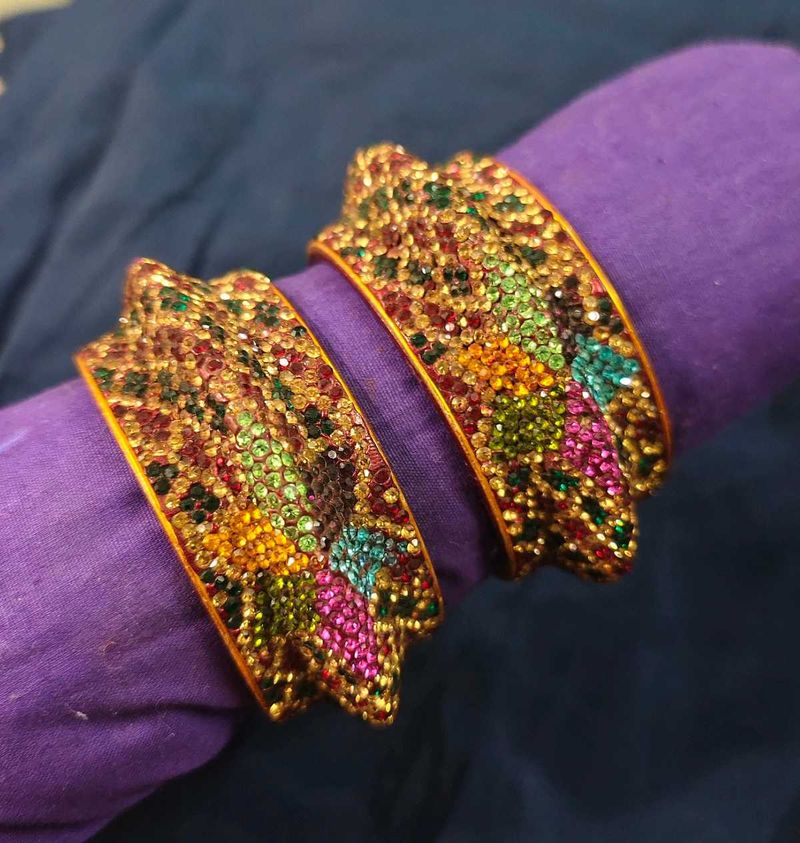 Colorful Crystal Bangles 💝
