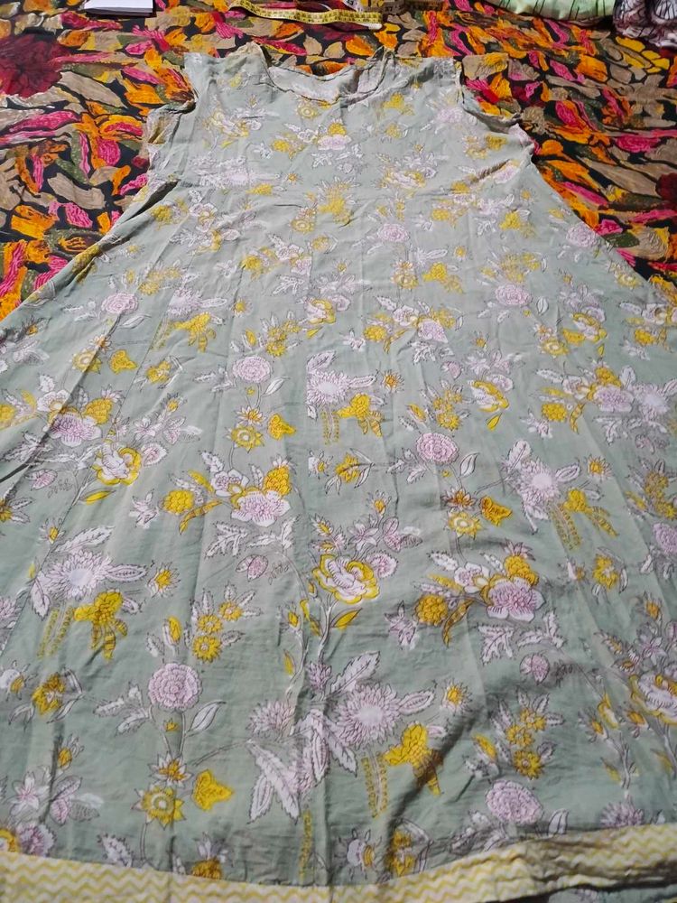 Floral Print Anarkali Kurta