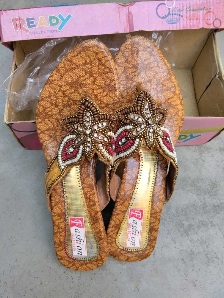 golden Party Wear Heels