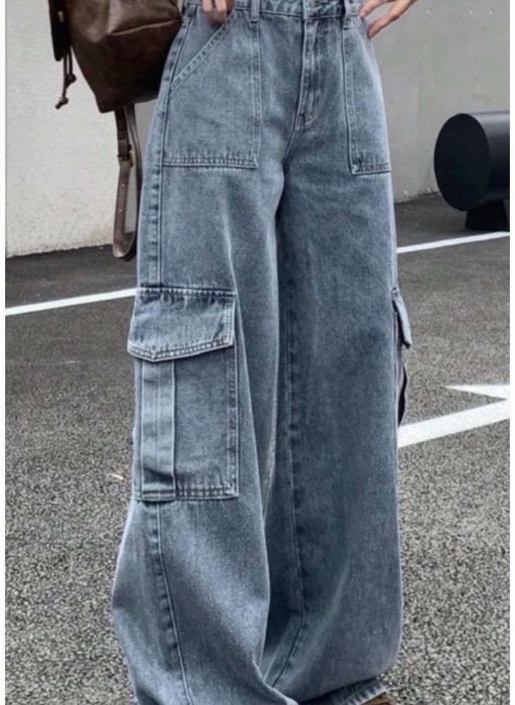 Wide Leg Cargo Jeans fits 26 waist and 27 asw