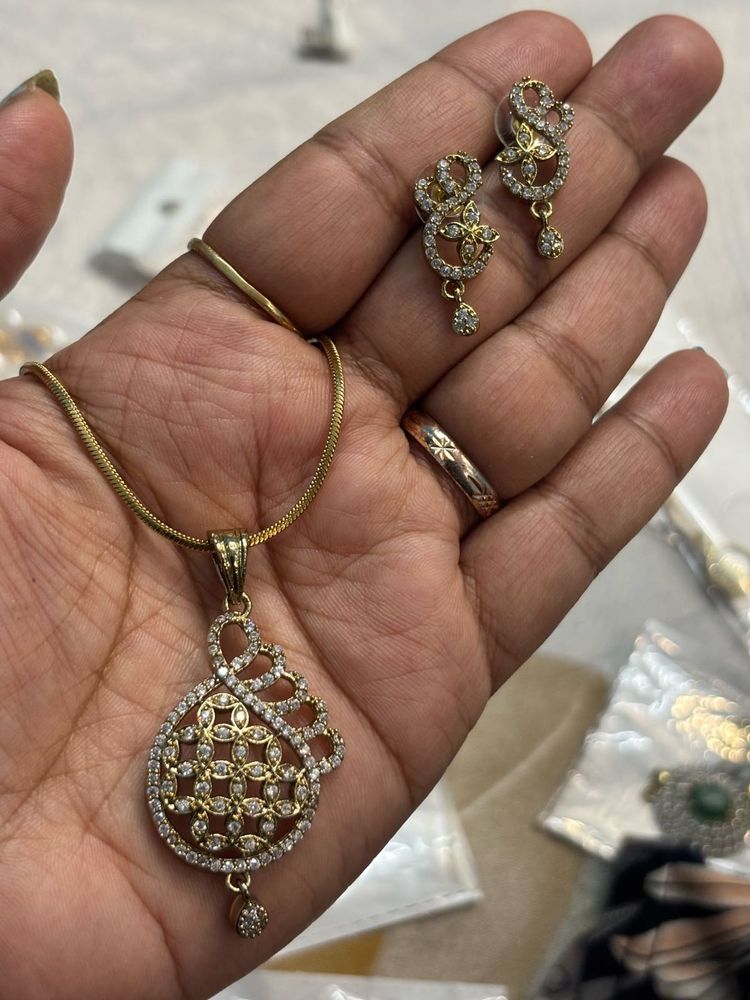 Elegant Pendant and Earring Set