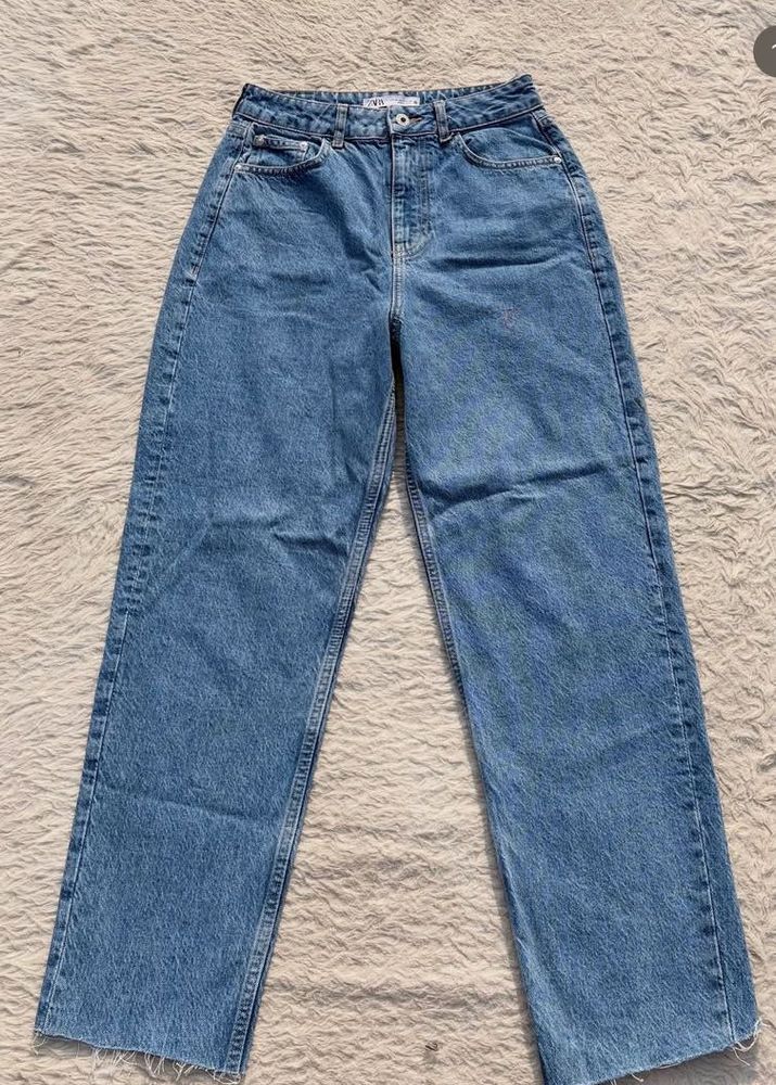 Zara High Waisted Wide Leg Jeans