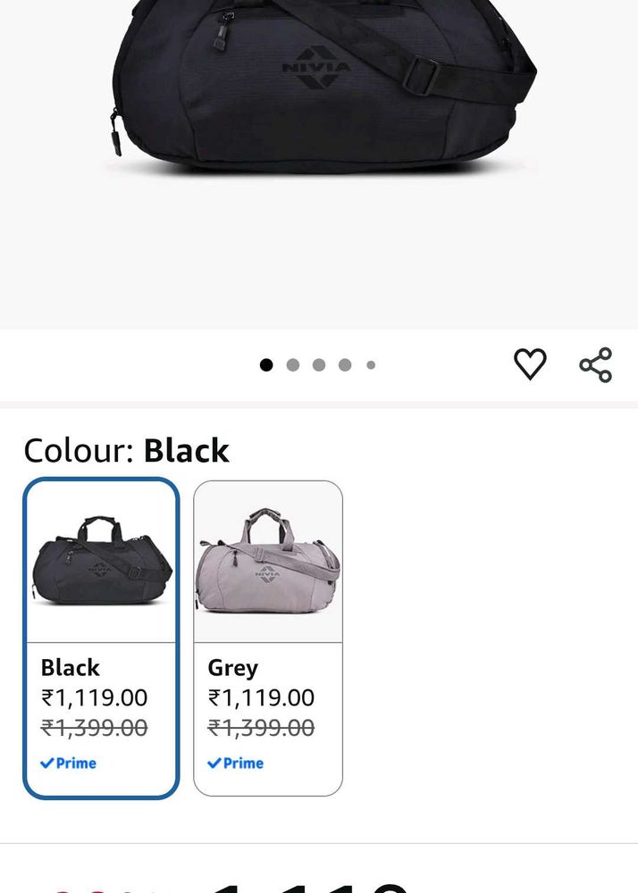 pack of two ✌ Nivia Black Duffle Bag
