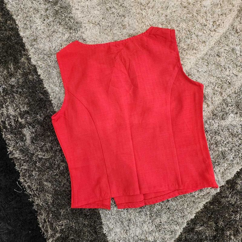 Red Korean Style Top
