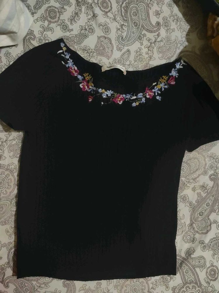 y2k Floral Embroidered Korean Top