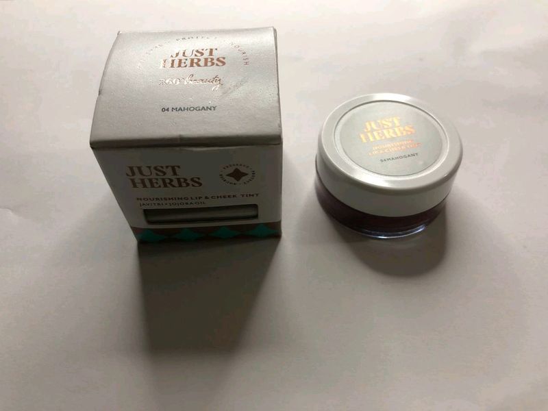 JUST HERBS ( LIP AND CHEEK TINT) SHADE:- Mahogany