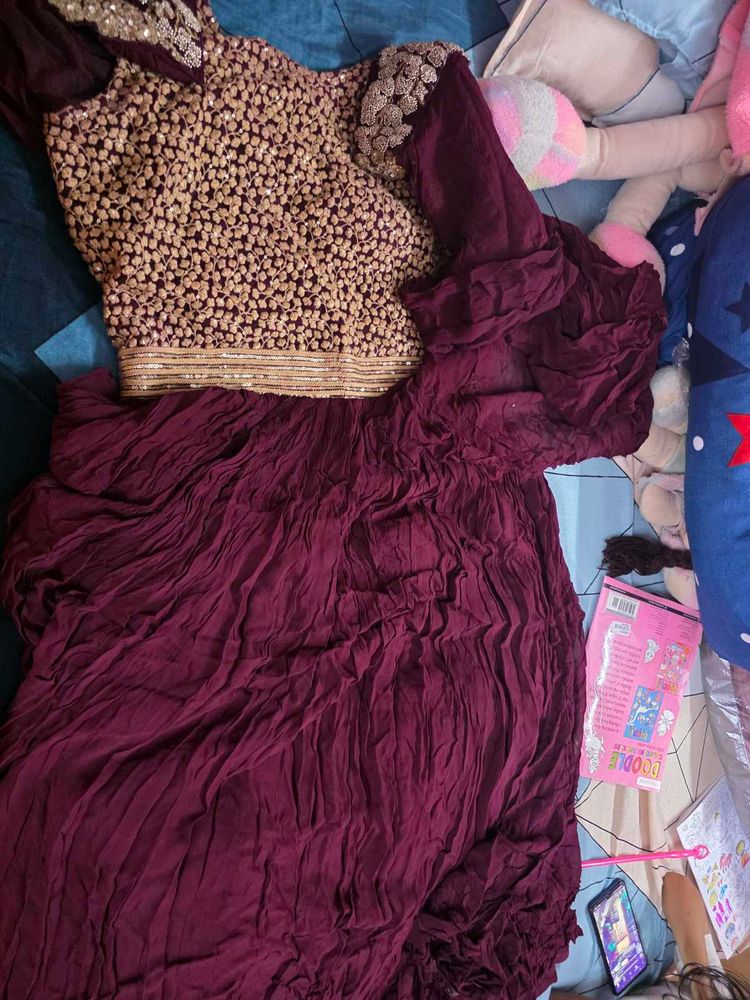 Elegant Maroon Lehenga Choli