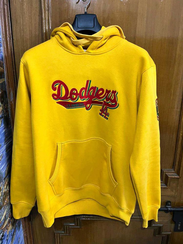 NIKE LA DODGERS MUSTARD YELLOW HOODIE L(40)
