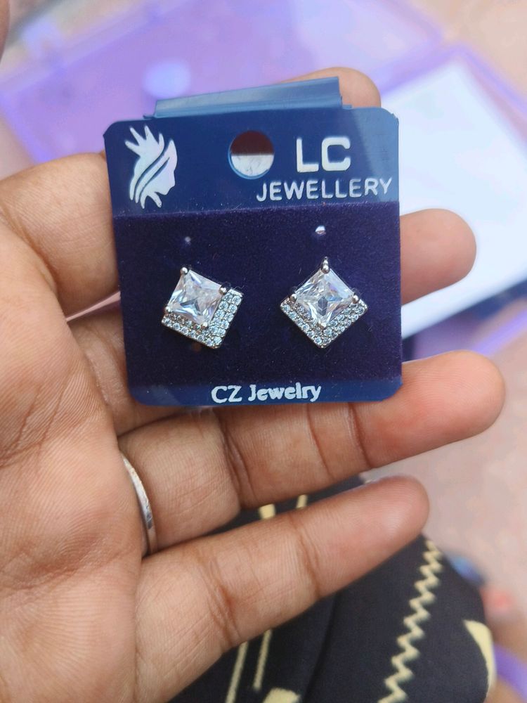 Ad Diamond Earrings Studs For Women Nd Girls