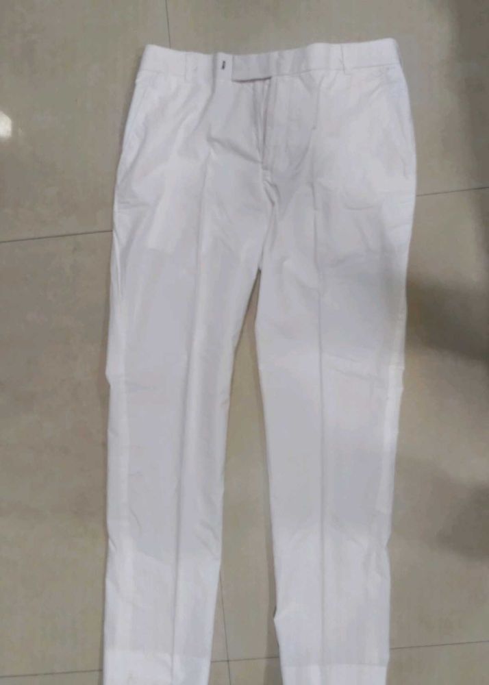 Classic White Men's Trousers
