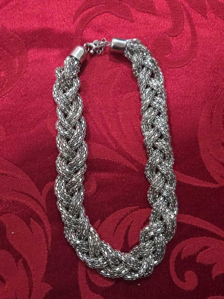 Chunky Braided Statement Necklace