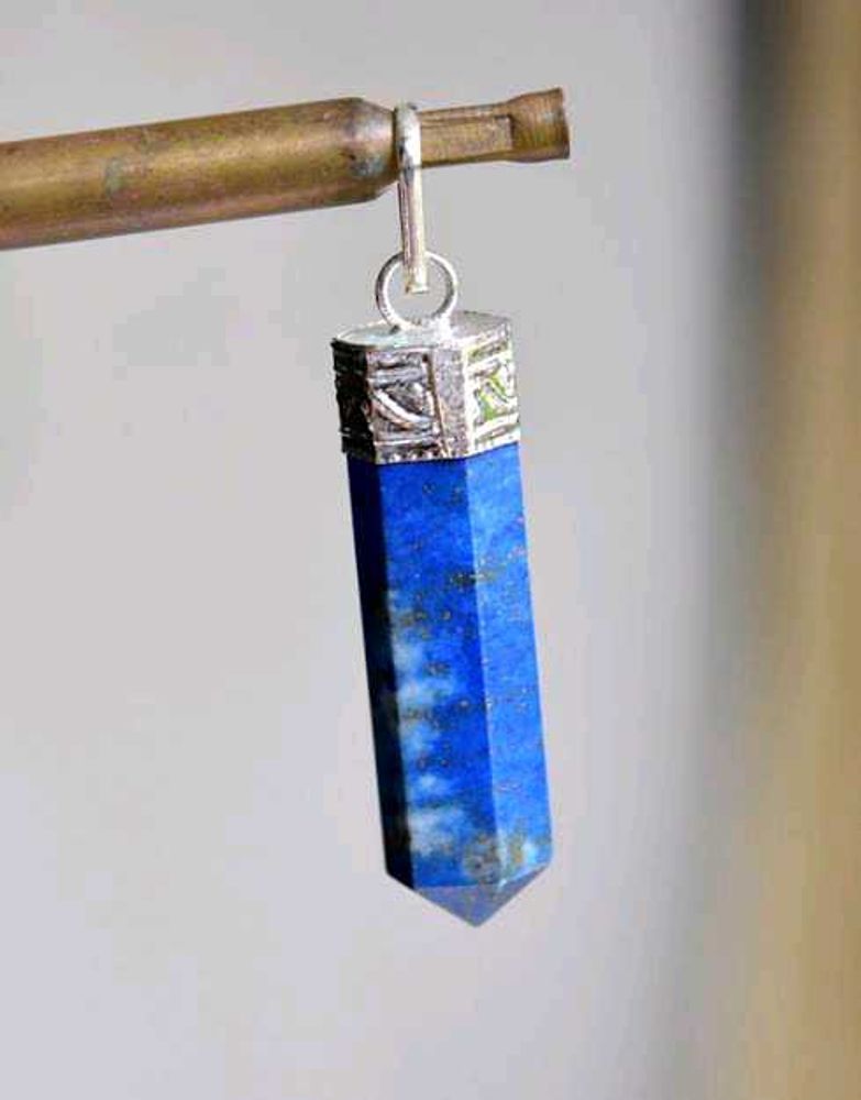 lapiz luzli  Hexagonal Pendant