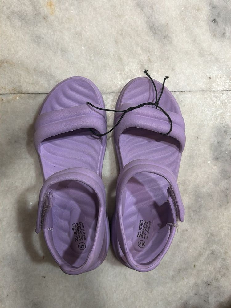 Zudio Purple Flat Sandals