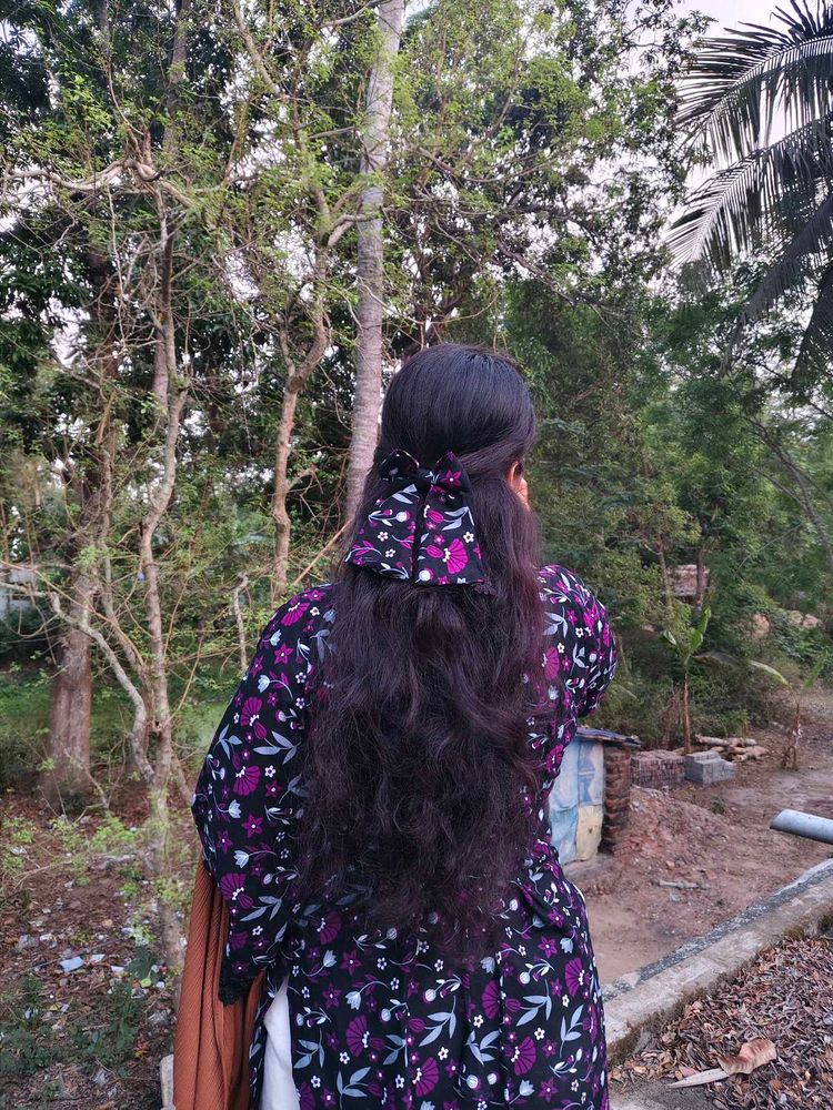 Floral Hair Bow Clip