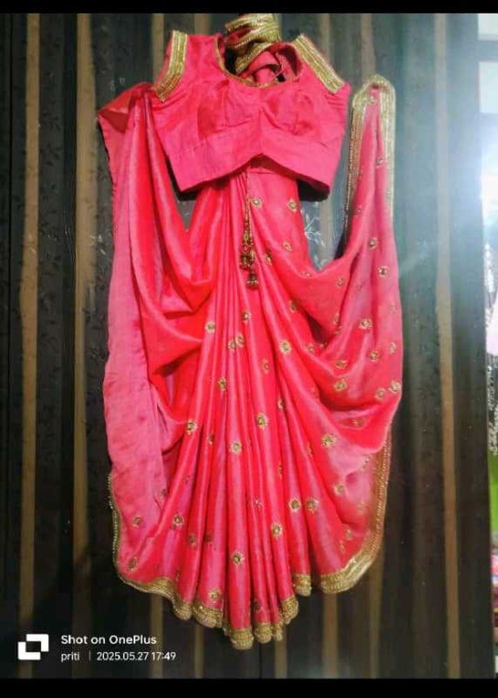 Beautiful Pink Embroidered Saree