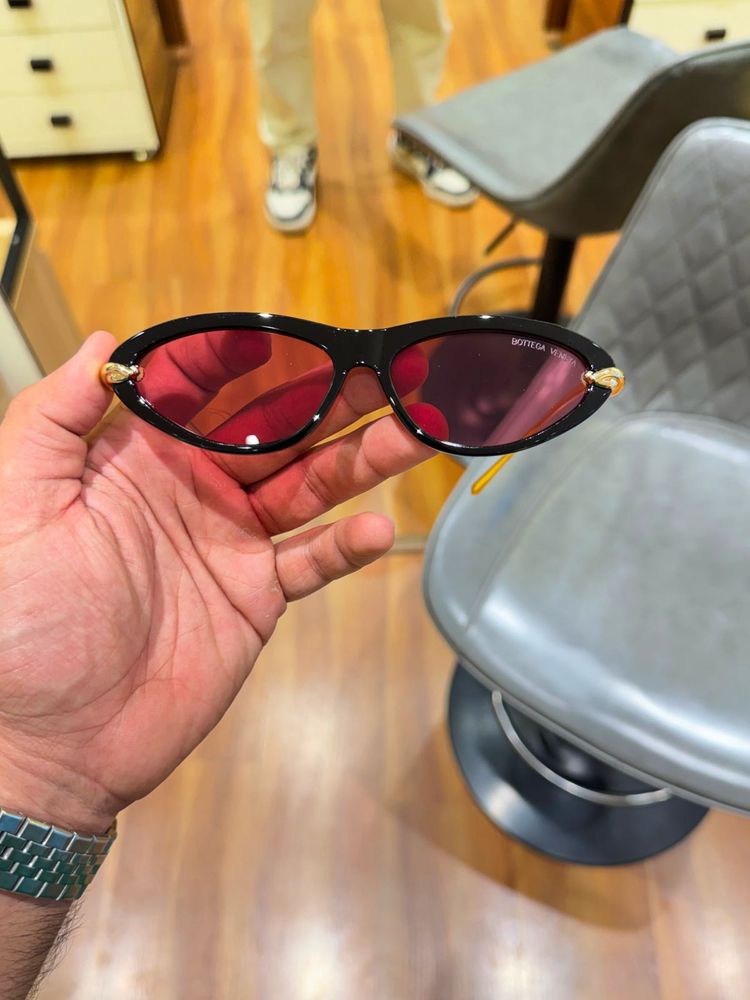 Bottega Black Cat-Eye Sunglasses